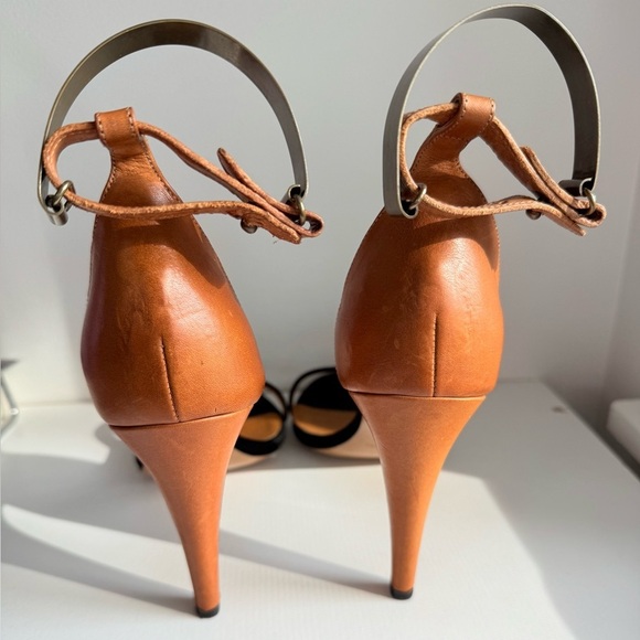 Isabel Marant Adele Brass Cuff Ankle Sandal Heels - Picture 5 of 8